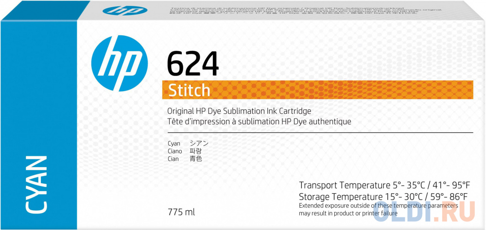 

HP 624 775ml Cyan Stitch Ink Crtg