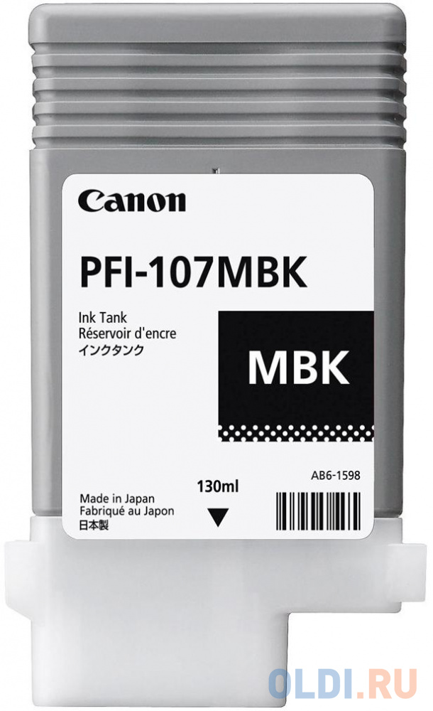 Картридж Cactus CS-PFI107MBK для Canon IP iPF670/iPF680/iPF685/iPF770/iPF780/iPF785 черный матовый