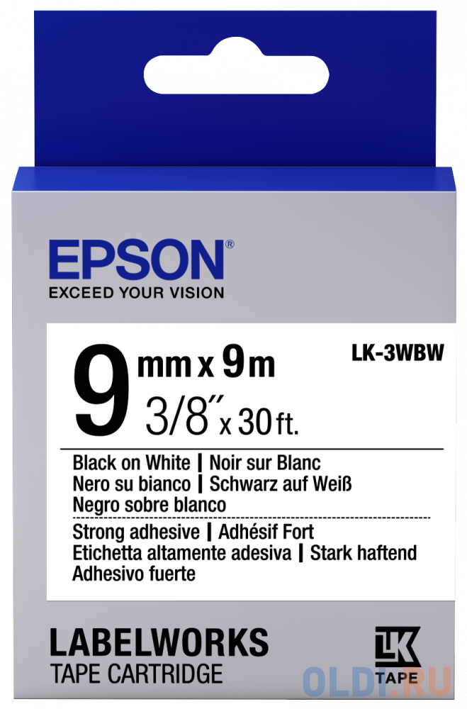 

Лента Epson LK-3WBW C53S653007