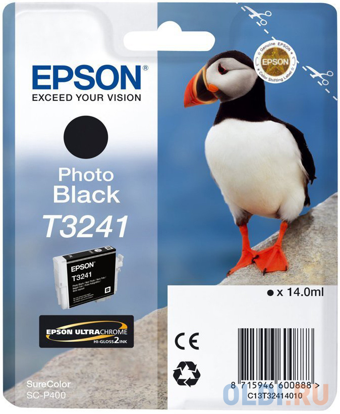 Картридж Epson C13T32414010 для Epson SC-P400 фото черный - фото 1
