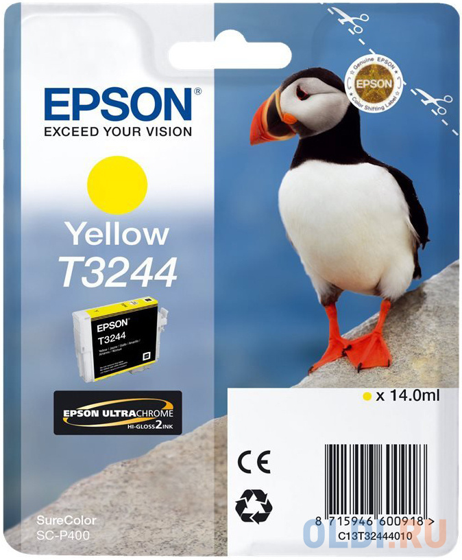 

Картридж Epson C13T32444010 для Epson SC-P400 желтый