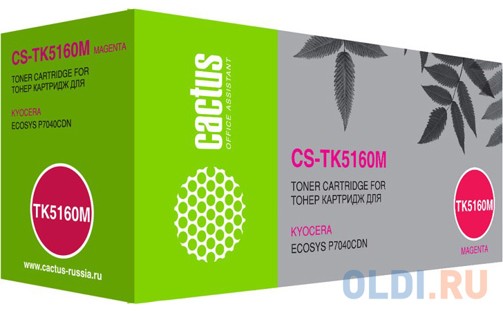 

Картридж Cactus CS-TK5160M 12000стр Пурпурный