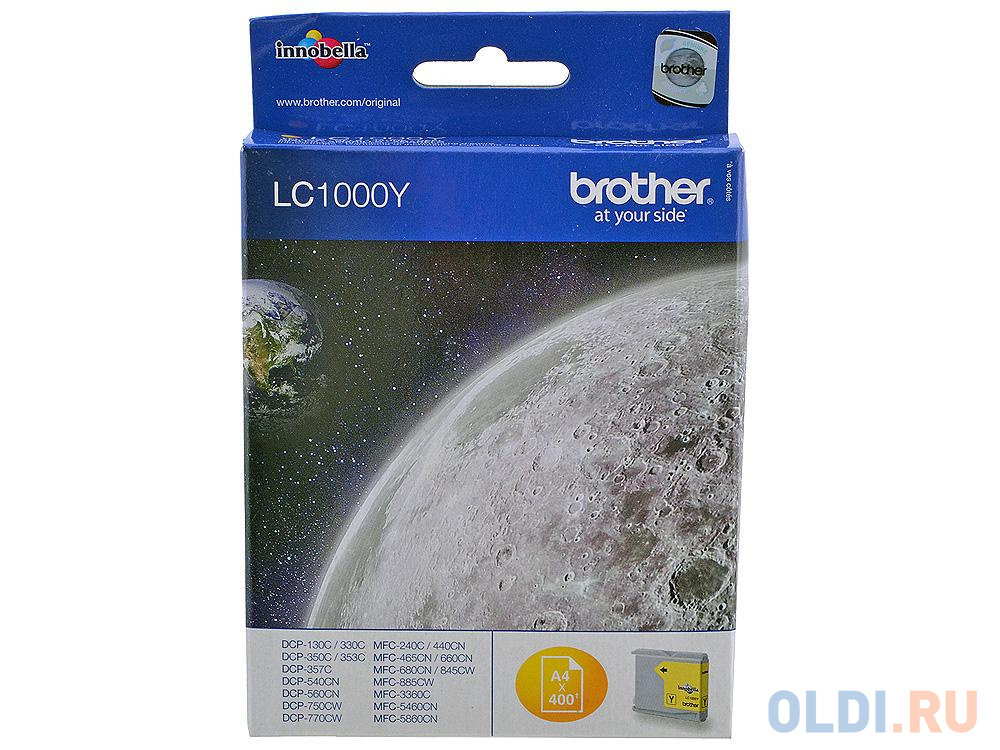 Картридж Brother Bro-LC1000Y 400стр Желтый картридж superfine c9364he c9364he c9364he 400стр