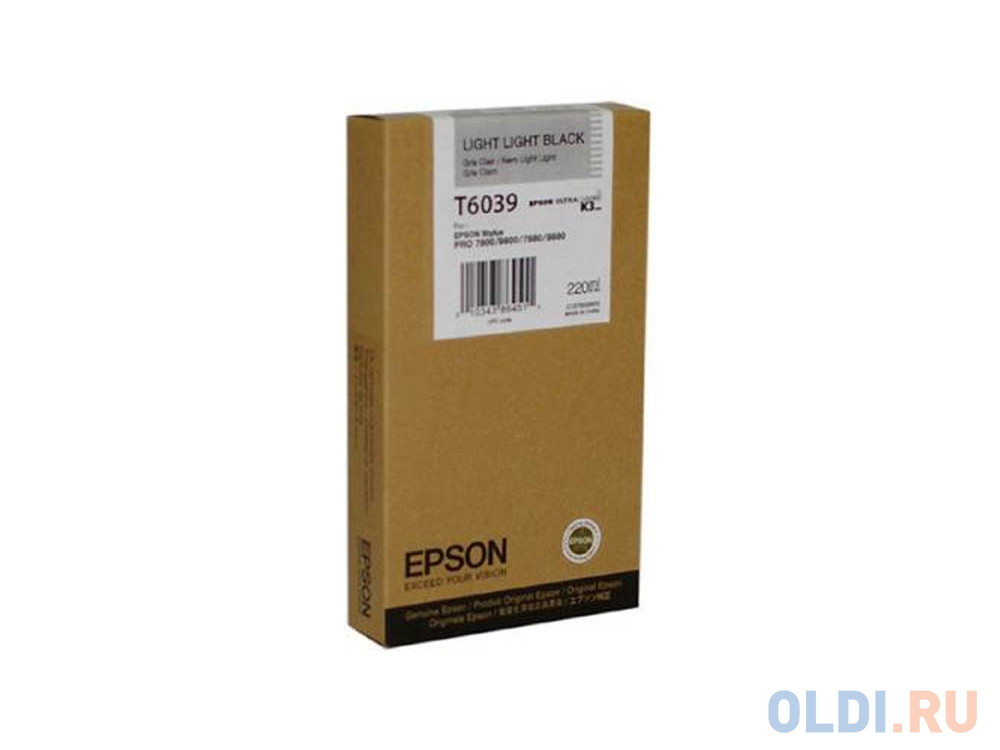 Картридж Epson C13T603900 для Epson Stylus Pro 7800/9800/7880/9880 светло-серый