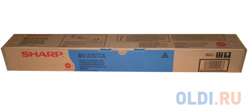 

Тонер-картридж Sharp MX27GTCA 15000стр Голубой