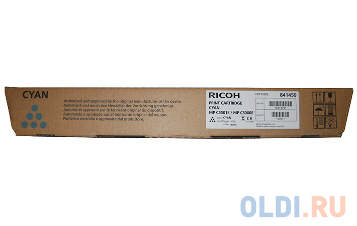 

Картридж Ricoh MPC5501E/MPC5000E для Aficio MPC4000/C5000/С4501/С5501 голубой 18000стр