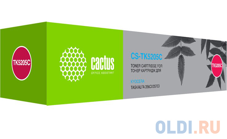 

Картридж лазерный Cactus CS-TK5205C голубой (12000стр.) для Kyocera Ecosys 356ci