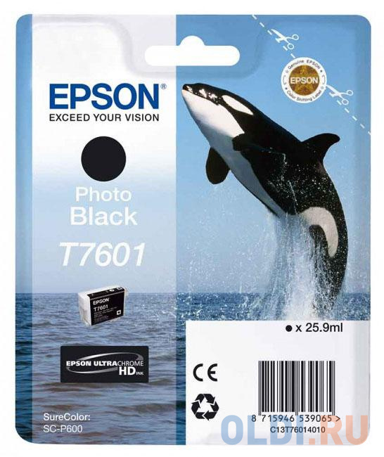 Картридж Epson C13T76014010 для Epson SC-P600 фото черный