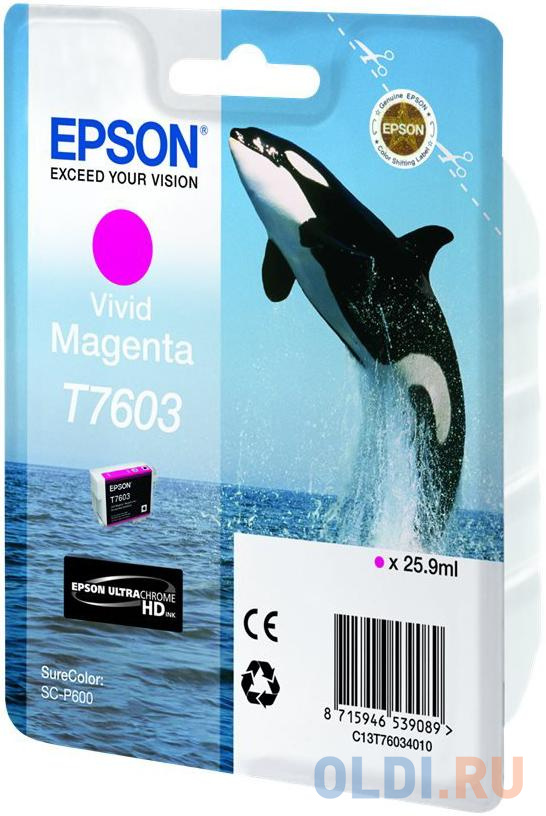 Картридж Epson C13T76034010 для Epson SC-P600 пурпурный картридж epson t580a пурпурный [c13t580a00]