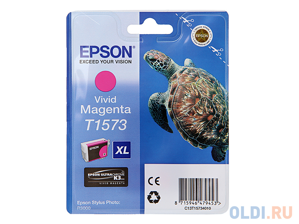 Картридж Epson C13T15734010 для Stylus Photo R3000 Magenta Пурпурный 850стр картридж epson stylus photo r3000 c13t15784010