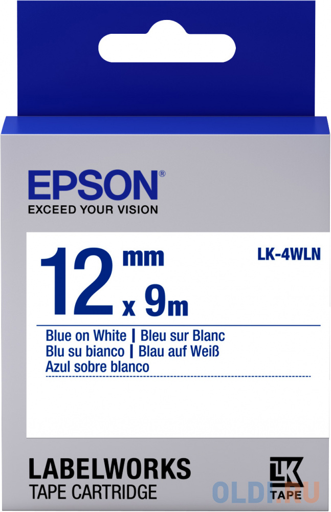 

Epson Tape LK-4WLN Std Blue/Wht 12/9