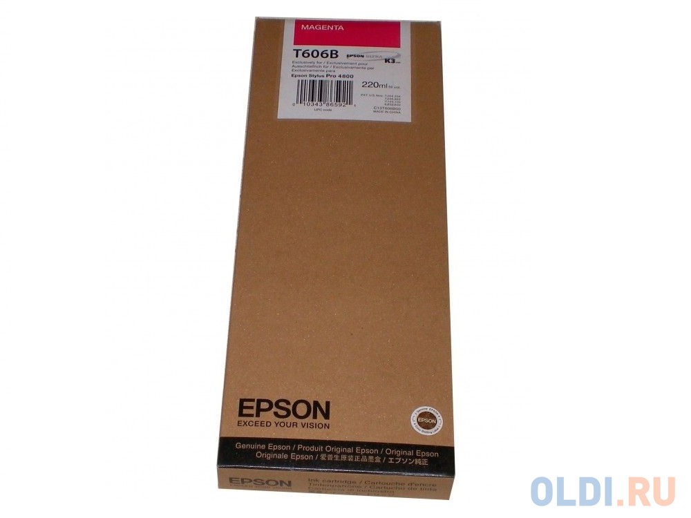 Картридж Original Epson [C13T606B00] для Epson Stylus Pro 4880 (220 мл) Magenta