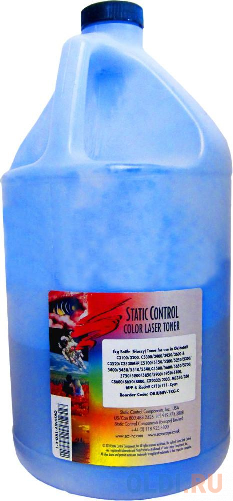 

Тонер Static Control KYUNIV-1KG-C для Kyocera FSC5100DN/TA250ci голубой 1000гр