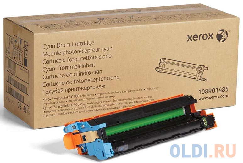 Драм-картридж XEROX VersaLink C600/C605 голубой (40K) картридж xerox 006r01694 3000стр голубой