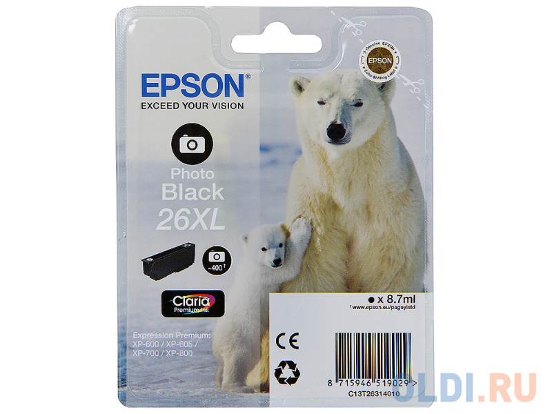 

Картридж Epson C13T26214010 C13T26214010 500стр Черный