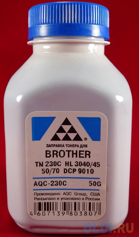 Тонер Brother TN 230C HL 3040/45/50/70/DCP 9010 Cyan (фл. 50г) AQC-США фас.Россия, цвет голубой