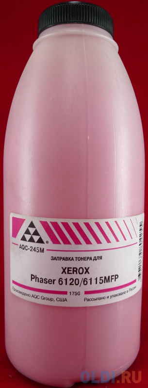 

Тонер XEROX Phaser 6120/6115MFP Magenta (фл. 175г) AQC-США фас.Россия, Пурпурный