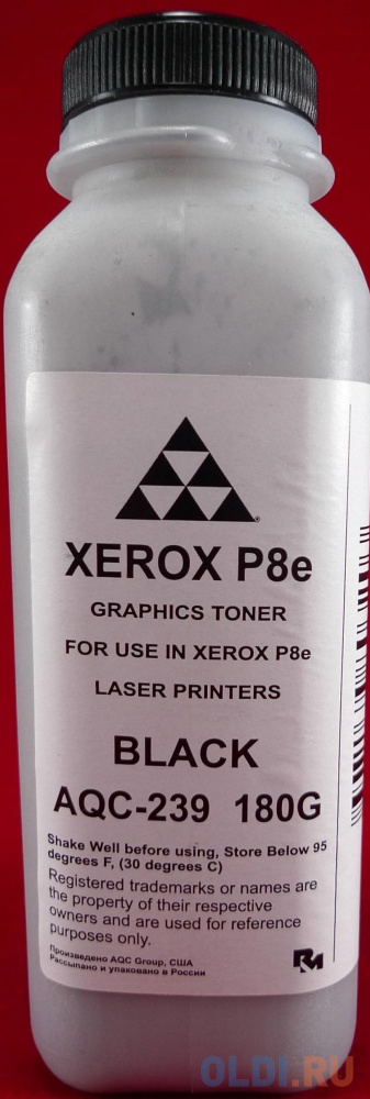 Тонер XEROX P8e/Lexmark E310 (фл,180 г) AQC-США фас.Россия, цвет черный
