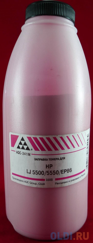 

Тонер для картриджей C9733A Magenta (фл. 330г) AQC-США фас.Россия, Пурпурный