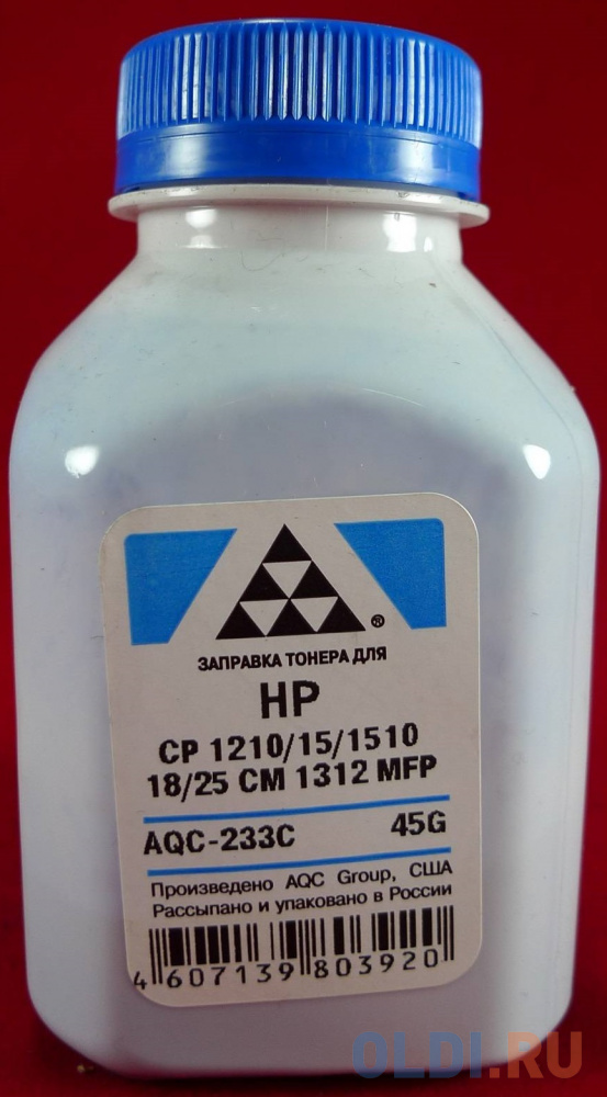 Тонер для картриджей CB541A/CE321A/CF211A Cyan (фл. 45г) AQC-США фас.Россия, цвет голубой