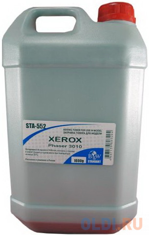 Тонер XEROX Phaser 3010/3040/WC3045 (кан. 1кг) B&W Standart фас.Россия, цвет черный STA-552 - фото 1