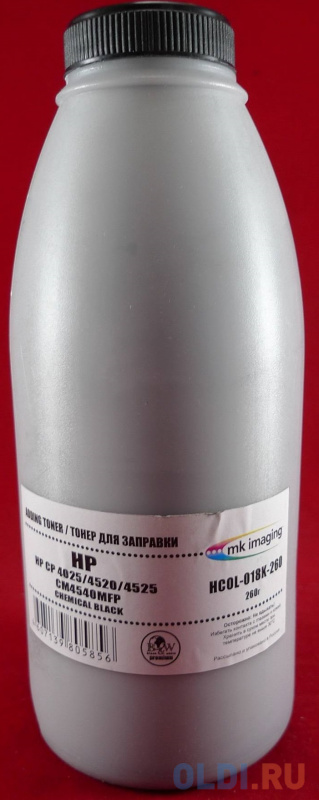 

Тонер для картриджей CE260A Black, химический (фл. 260г) 17K B&W Premium Mitsubishi/MKI фас.Россия, Черный