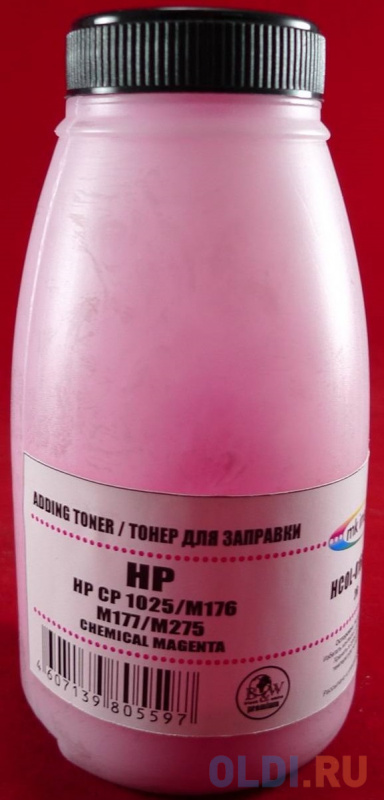 

Тонер для картриджей CE313A Magenta, химический (фл. 26г) B&W Premium Mitsubishi/MKI фас.Россия, Пурпурный