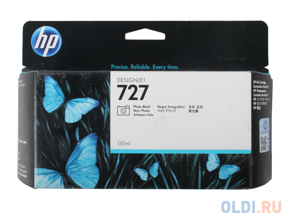 Картридж HP B3P23A №727 для HP Designjet T920/T1500 ePrinter series фото черный 130мл - фото 2