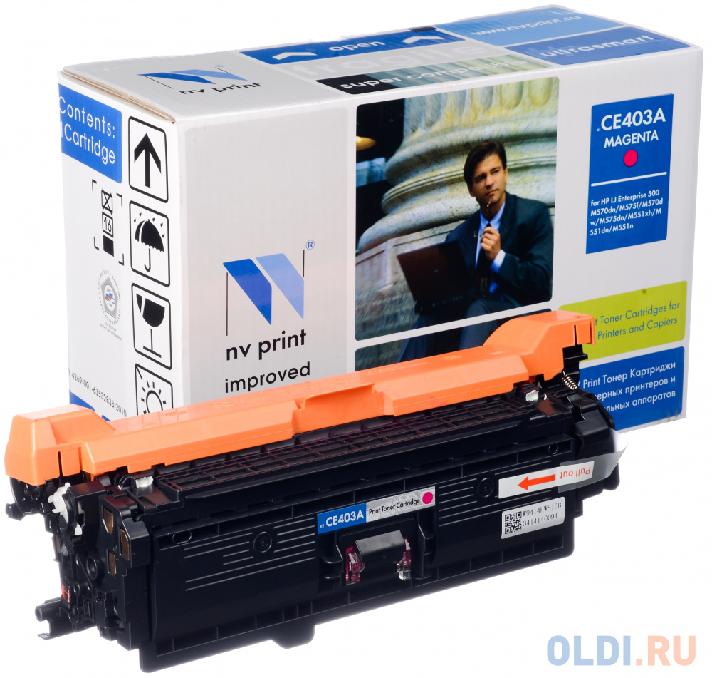 Картридж NV-Print CE403A для HP CLJ Color M551/M551n/M551dn/M551xh5 пурпурный 6000стр