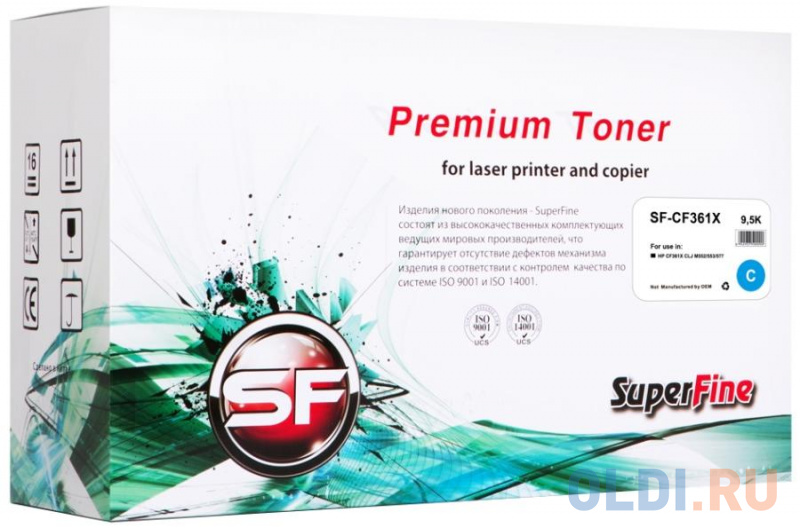 

Картридж SuperFine CF361X для HP Color LaserJet Enterprise M552 Color LaserJet Enterprise M553 Color LaserJet Enterprise M577 9500стр Голубой