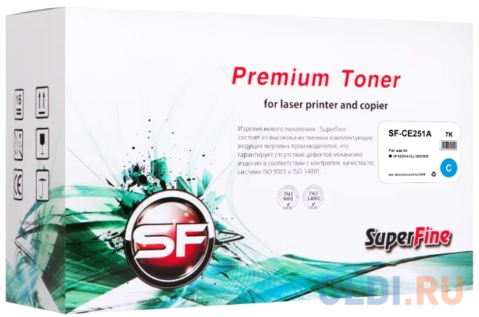 Картридж SuperFine CE251A CE401A 7000стр Голубой картридж nv print ce741a ce741a ce741a 7000стр голубой