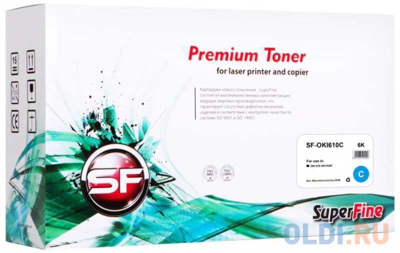 

Картридж SuperFine SF-OKI610C 6000стр Голубой