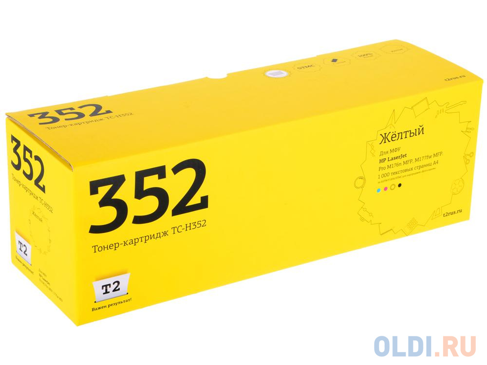 Картридж T2 CF352A 1000стр Желтый картридж nv print clt y409s 1000стр желтый