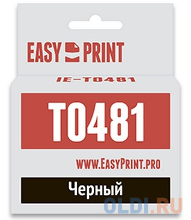 Картридж EasyPrint C13T0481 для Epson Stylus Photo R200/300/RX500/600 черный IE-T0481 картридж easyprint ie t0482 c13t048240 для epson st ph r200 r300 голубой с чипом