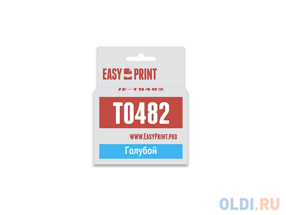 Картридж Easyprint IE-T0482 C13T048240 для Epson St Ph R200/R300 голубой с чипом картридж easyprint ie t1052 c13t0732 t1052 для epson stylus tx209 c110 cx3900 голубой с чипом
