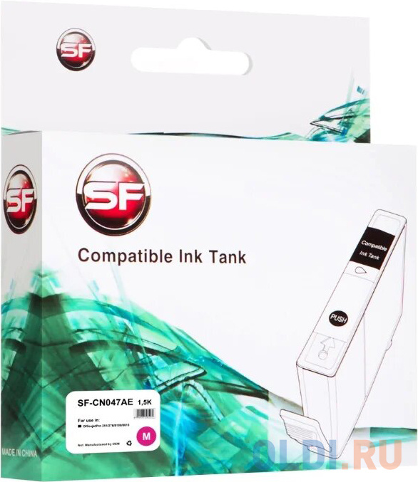 Картридж SuperFine SF-CN047AE 1500стр Пурпурный ic h3ja28ae картридж t2 963xl для hp officejet pro 9010 9013 9020 9023 пурпурный