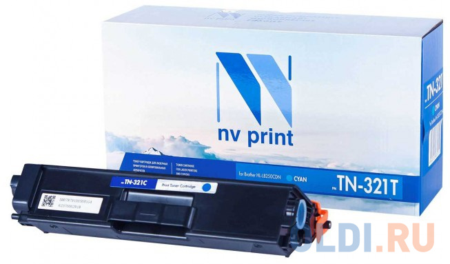 Тонер-картридж NV-Print TN-321 C 25000стр Голубой tc mtn 321bk тонер картридж t2 для konica minolta bizhub c224 c284 c364 27000 стр с чипом