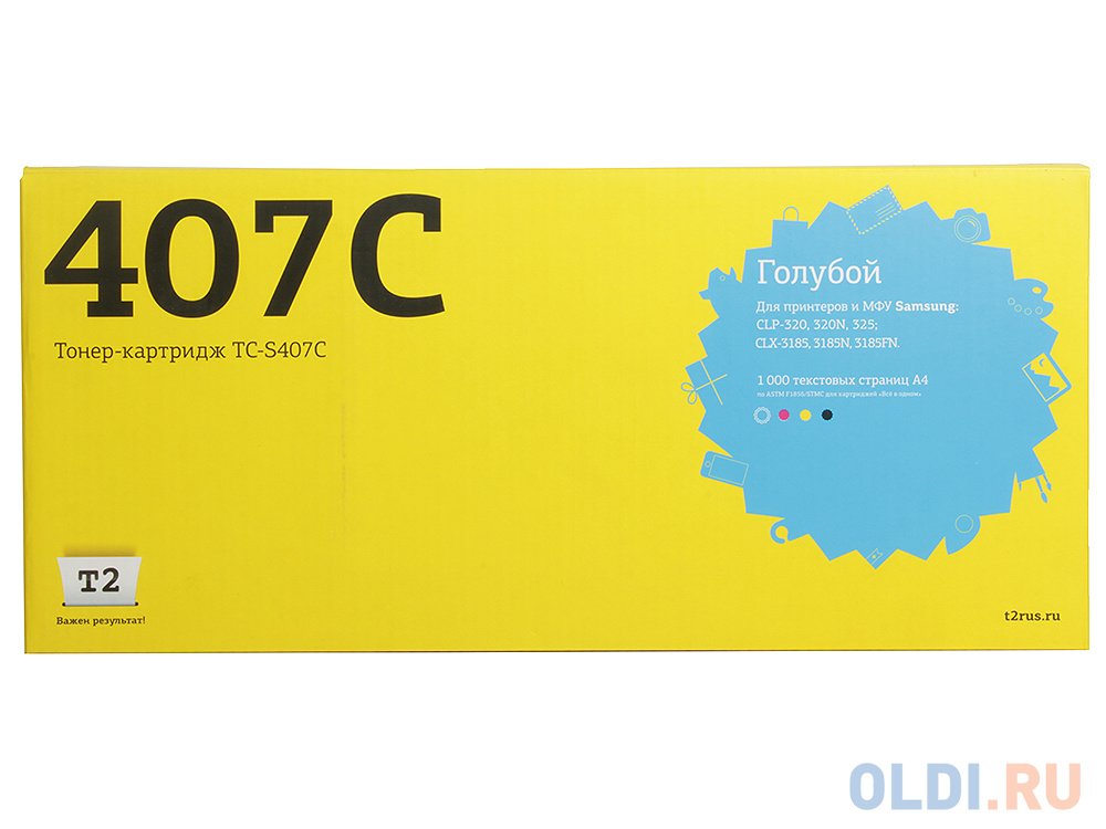 Картридж T2 TC-S407С 1000стр Голубой фото