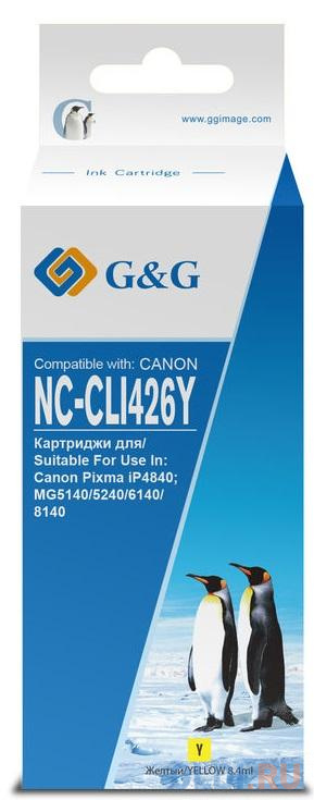 Картридж струйный G&G NC-CLI426Y CLI-426Y желтый (8.4мл) для Canon Pixma MG5140/5240/6140/8140/MX884