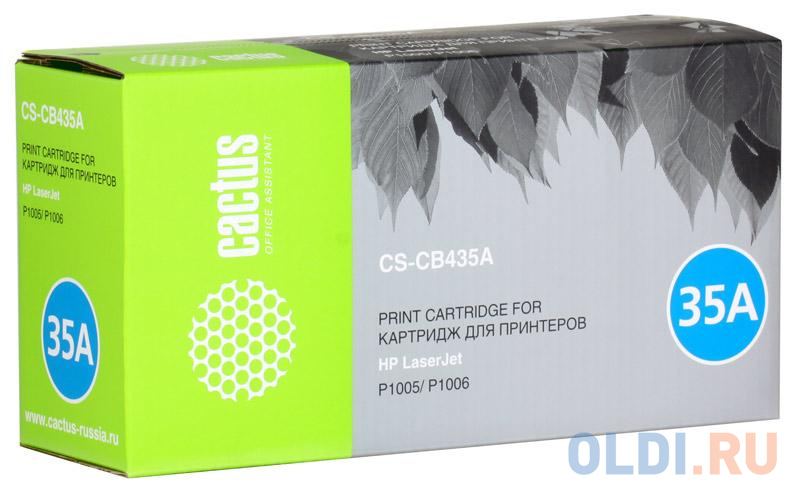 Картридж Cactus CS-CB435AS 1500стр Черный