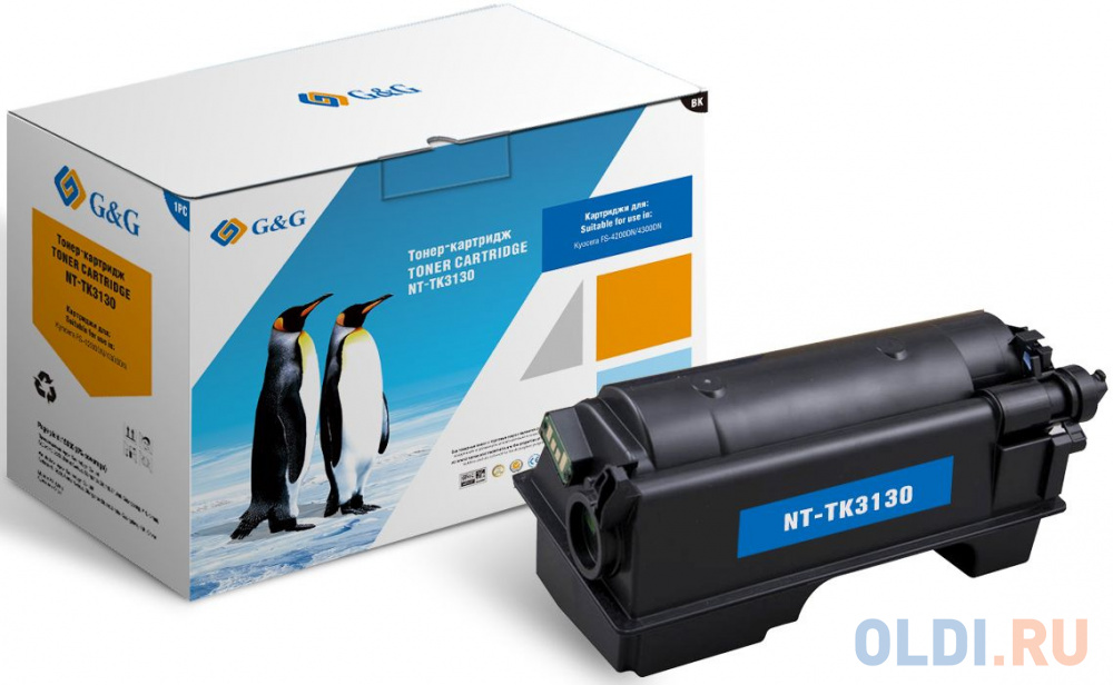 Картридж G&G NT-TK3130 25000стр Черный картридж nv print nv tk3130 25000стр