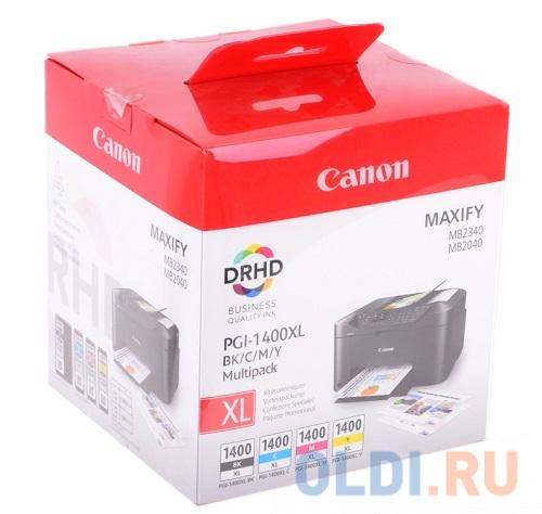 Картридж Canon PGI-1400XL BK/C/M/Y EMB MULTI для MAXIFY МВ2040 МВ2340 9185B004 - фото 1
