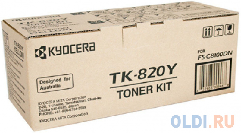 

Тонер-картридж Kyocera Mita TK-820Y 7000стр Желтый