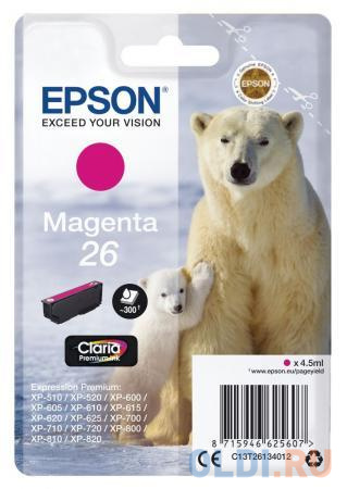 Картридж Epson C13T26134012 300стр Пурпурный - фото 1