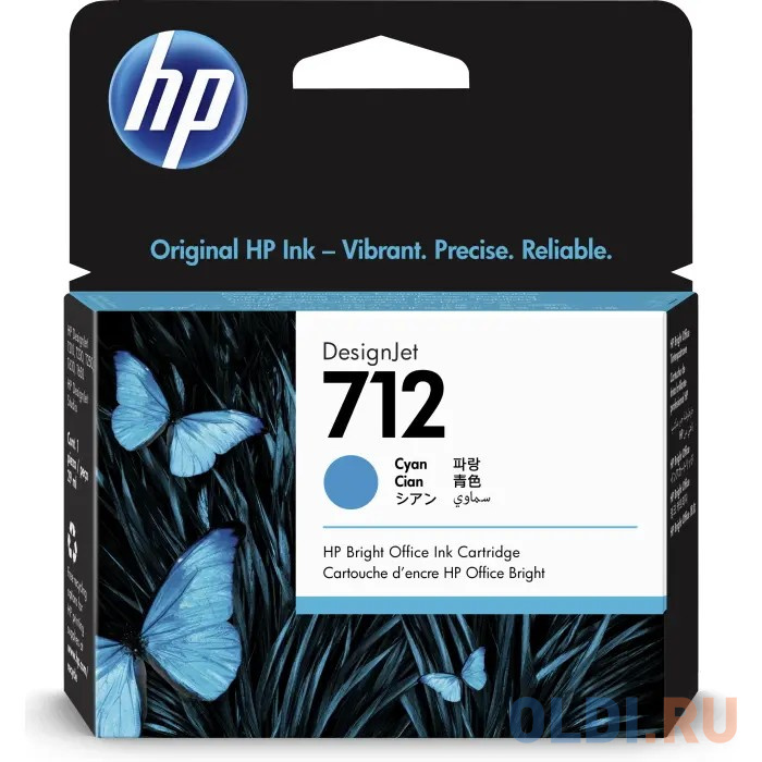 Картридж струйный HP 712 3ED67A голубой (29мл) для HP DJ Т230/630 картридж струйный g