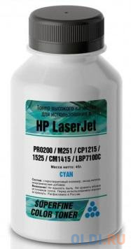 

Тонер HP Color LJ PRO200/M251/CP1215/1525/CM1415/LBP7100C бутылка 40 гр cyan SuperFine