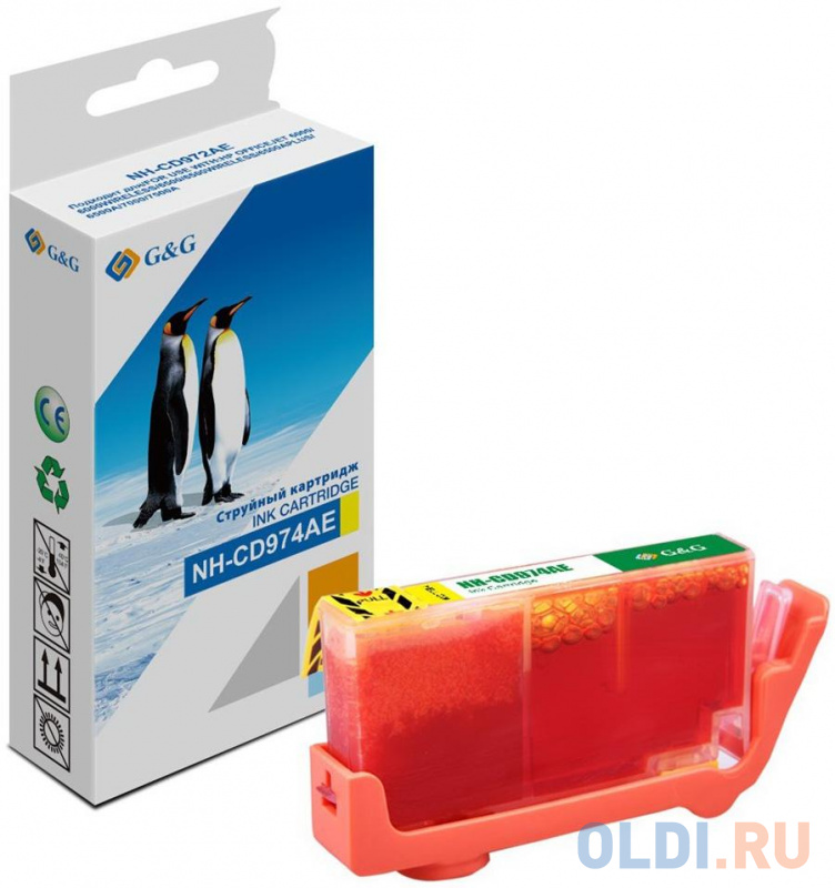 

Картридж струйный G&G NH-CD974AE желтый (14.6мл) для HP Officejet 6000/6000Wireless/6500/6500Wireless