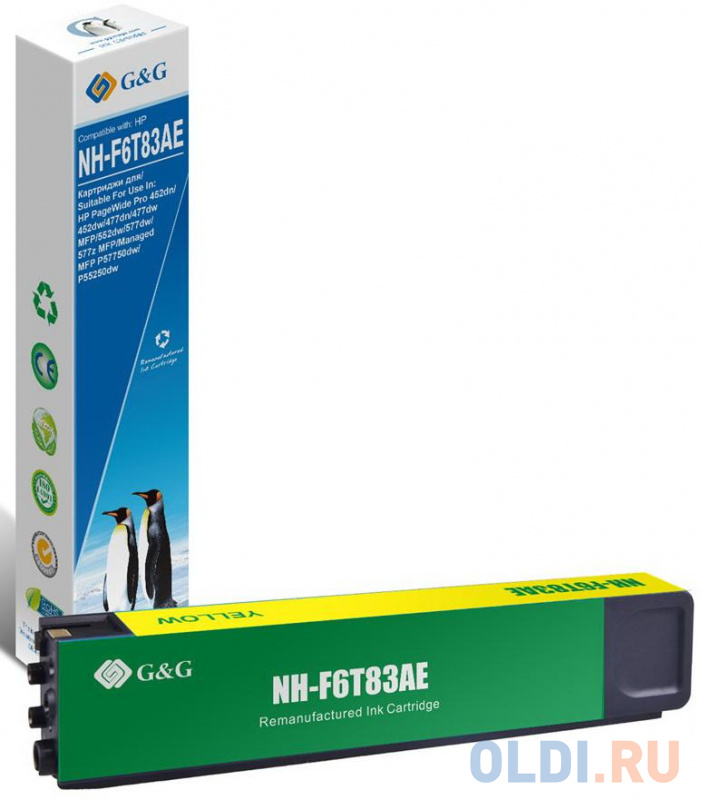 

Картридж струйный G&G NH-F6T83AE желтый (110мл) для HP PageWide Pro 452dn/452dw/477dn/477dw MFP