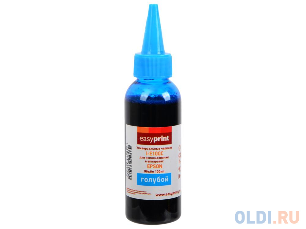 Чернила EasyPrint I-E100C универсальные для Epson (100мл.) голубой чернила epson c13t66414a 7500стр