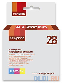 Картридж EasyPrint IH-8728 №28 для HP Deskjet 3320/3420/3520/3650/5650/5850/PSC 1210/1311/Officejet 4110/4215/6110, цветной батарея для dell latitude 15 3520 e5480 5480 gjknx dv9nt gd1jp 0gd1jp 7 6v 68wh 8500mah